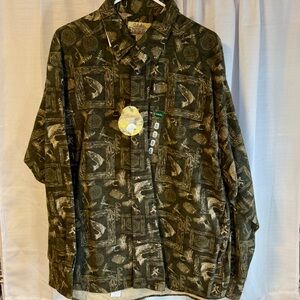 Cabela's Deerskin Soft Camios Men's Button Up Fishing Size XLarge Long Sleeve.